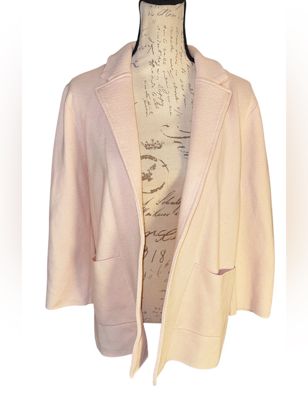 J. Crew Soft Pale Pink Open-Front Knit Cardigan